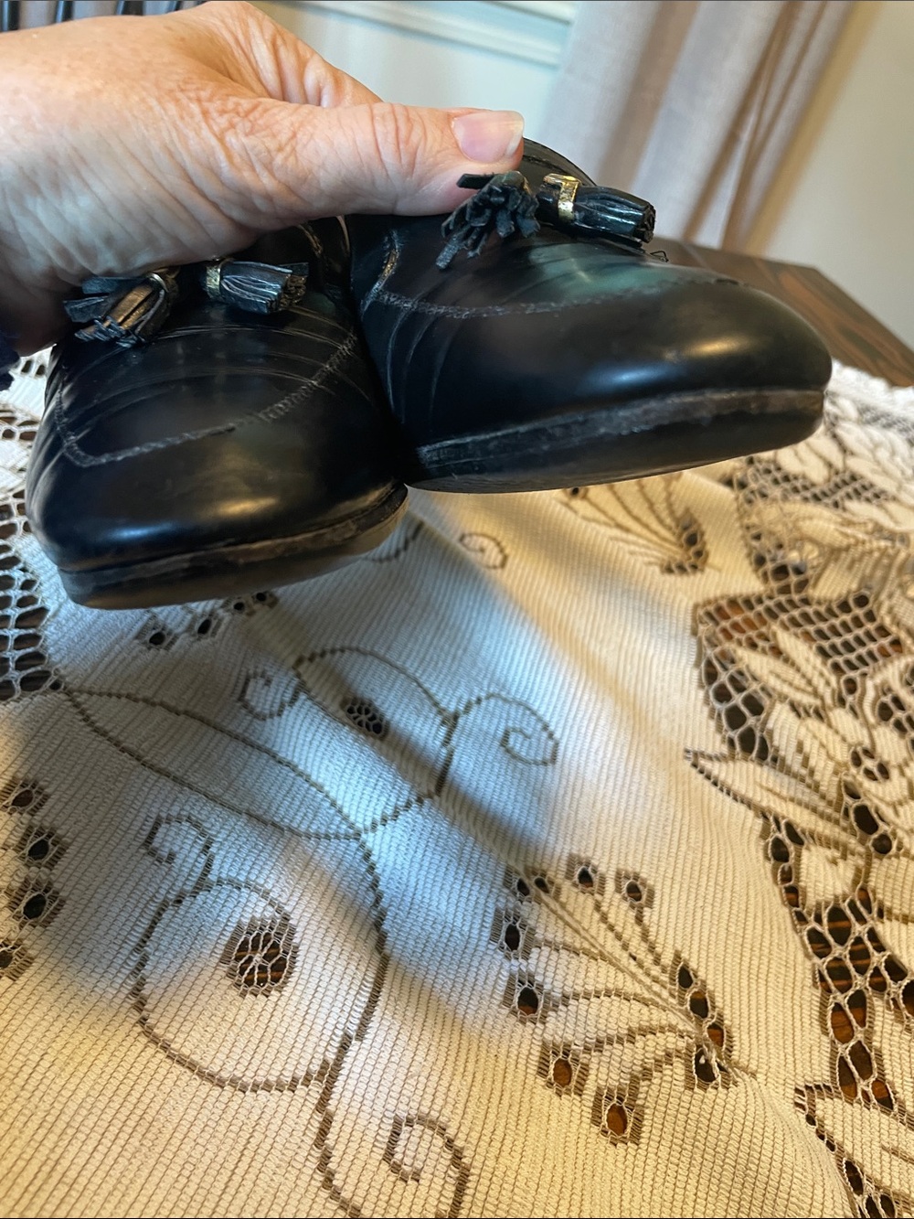 Gucci Black Leather Tassel Mid-Heel Loafers - Women's - Picture 10 of 12